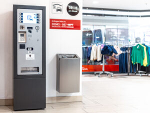 Parkautomat im Inneren des City Centers