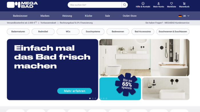 Mit dem Relaunch rückt Megabad die projektorientierte Beratung in den Fokus