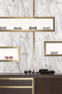 Der Mineralwerkstoff Corian, hier in transluzider Edelstein-Optik „Grey Onyx“