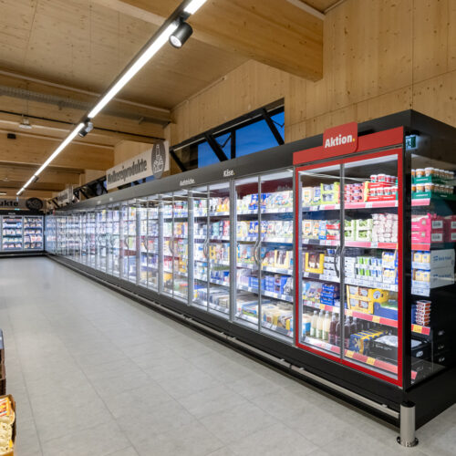 Die Filiale wird ausschließlich durch die Abwärme der Kälteanlage beheizt