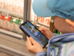 Das Augmented-Reality-Game des Lebensmittelhändlers Coop soll auch die Kleinsten ansprechen.