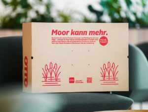Der Versandhändler Otto verwendet Kartons aus Paludi-Biomasse, die in Mooren gewonnen wird