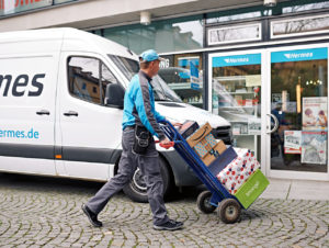 Paketzustellung an einen Shop