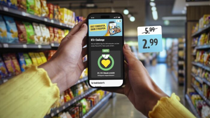 Edeka und RTL Deutschland verbinden mit ihrer Streaming-Partnerschaft Einkauf und Unterhaltung über die Edeka-App.