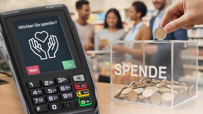 Terminal statt Box: Bargeldlose Bezahlstationen können von sozial Engagierten als zeitgemäße Alternativen für Spenden genutzt werden.