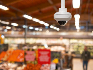 Videoüberwachung von Axis im Supermarkt