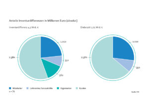 Anteile Inventurdifferenzen in Mio. Euro (absolut)