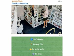 Ein im Hintergrund arbeitendes Programm klassifiziert automatisch die von der Kamera übermittelten Bilder aus dem Verkaufsbereich.