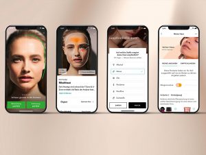 Digitale Kundenberatung mittels App – bei Douglas können Kundinnen ihren Hauttyp auf dem Smartphone analysieren lassen.