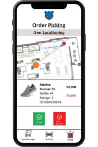 Über die Ortungsfunktion der Lösung werden auch Picking-Prozesse fürs Online-Business effizienter