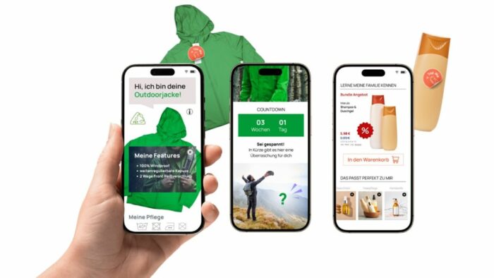 Digitale Produktpässe machen am Regal alle Produktdetails transparent – von Inhaltsstoffen bis zu Services. 