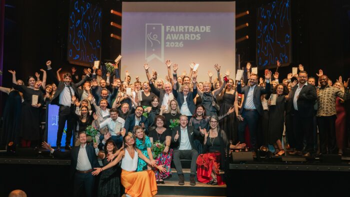 Die Gewinner und Jurymitglieder bei den Fairtrade-Awards 2026 in Berlin 