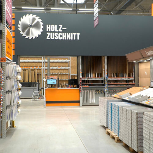 Der Holzzuschnitt kann online vorab gebucht werden