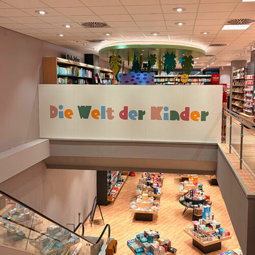 Die Kinderwelt m Obergeschoss wird deutlich angezeigt