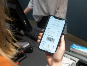 Der Kassenbon wird digital generiert nach dem Bezahlvorgang und abgespeichert in der App von Matt Optik.