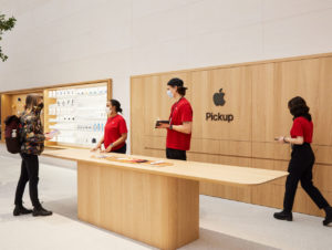 Online bestellen und direkt abholen: Der Pickup-Bereich ist neu bei Apple Europa.