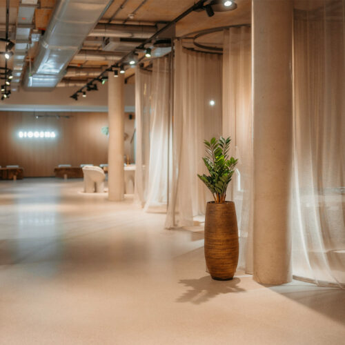 Semi-transparente Vorhänge sorgen für mehr Privatsphäre