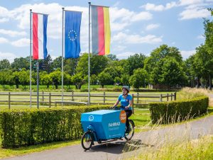 In Essen hat Coolblue ein eigenes Depot für die Waren, die im Umkreis per Lastenrad ausgeliefert werden können.