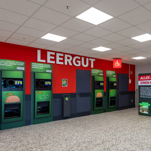 Geräumiger Leergutbereich