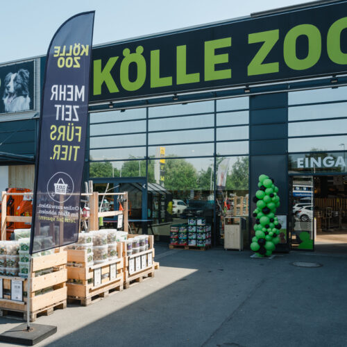 Außenfassade des Kölle Zoo Münster im Stadtteil Berg Fidel