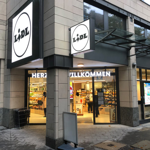 Seit einer Woche auch in Düsseldorf an der Kö: Lidl