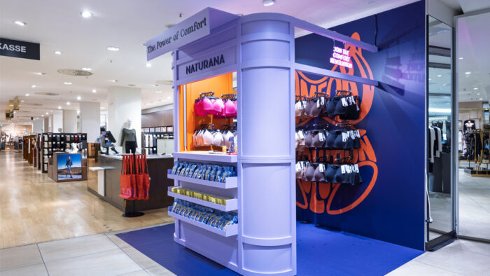 Naturana Pop-up-Fläche im KaDeWe Berlin