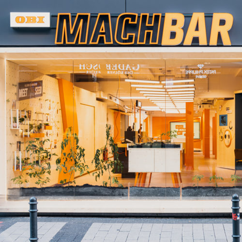 Die Obi Machbar in den Räumlichkeiten des früheren Obi Create Store in der Kölner Innenstadt.