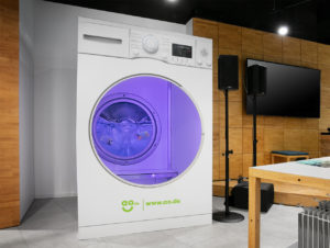 Waschmaschinen-Fotobox im Essener Concept-Store
