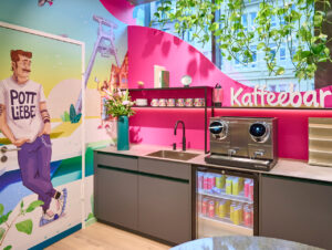 Die Kaffeebar soll den Communitycharakter des Stores unterstützen