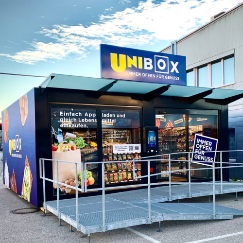 Prototyp der Unibox: Outdoor-Variante in Traun/Österreich