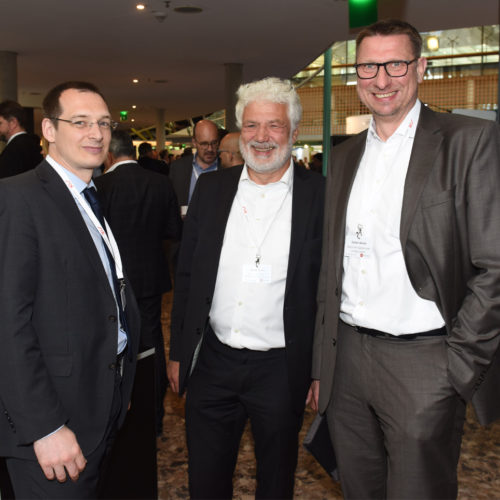 Ingo Köhler (BVR), Sören Sasse (Mastercard) und Stefan Marks (Deutscher Sparkassen Verlag)