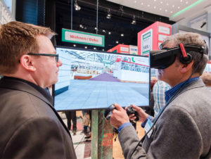 In einer Augmented-Reality-Anwendung können Kunden Böden, Tapeten und weitere Produkt in der eigenen Wohnumgebung betrachten (Foto: Hagebau/Kirsten Nijhof)