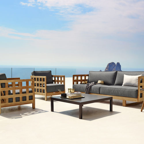 Outdoor-Möbel mit dem Look und Komfort von Wohnraum-Mobiliar. (Foto: Cane-Line)