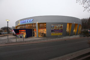 Das E-Center in Bad Harzburg hat einen runden Baukörper