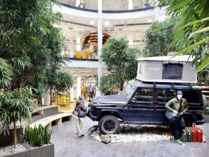 Starke Inszenierung in der zentralen „Outdoorarena“ im Erdgeschoss.
