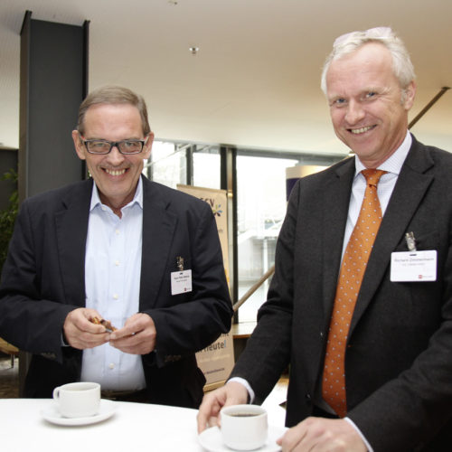 Gäste aus der Schweiz und aus Österreich: Hans-Peter Steiner (Manor) und Richard Zimmermann (ARS Software)
