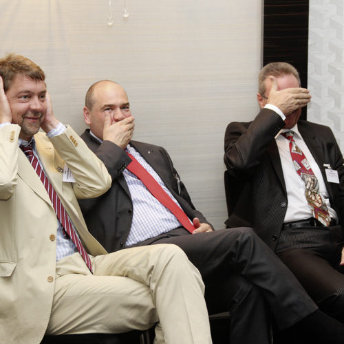 Heinrich Brümmer (Messe Frankfurt), Ingmar Behrens (German Council of Shopping Centers) und Horst Mutsch (DB Station & Service)