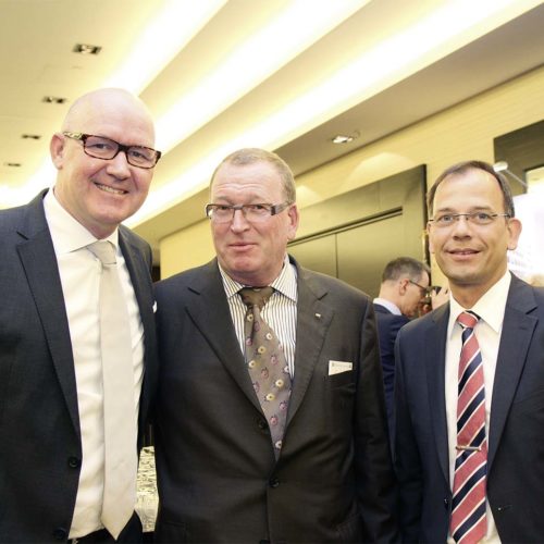 Michael Gerling (EHI), Rüdiger Pleus (German Council) undKlaus Striebich (ECE)