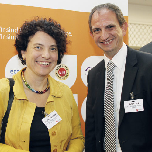 Angela Tischhöfer (Kaufland) und Stefan Lenz (Fujitsu)