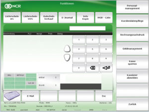 Prozesse im Hintergrund verknüpft: Kassen-Bedieneroberfläche
bei der Multichannel-Software STS von NCR