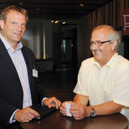 Christian Gehrke, Sabine Stockmann, beide Nedap,Christian von Grone, Gerry Weber International