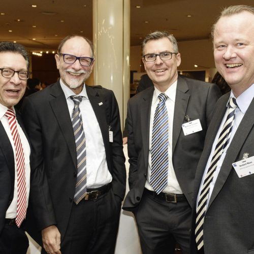 Dr. Stefan Kurrle (Fiege), Uwe Nitzinger, Matthias Schadler und Norbert Maas (alle Pfenning)
