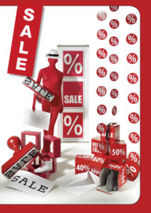 Das Thema Sale muss vom Schaufenster bis zum Kleiderständer im Laden klar kommuniziert werden. (Foto: Decorado)