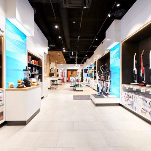 Digitales Equipment komplettiert die Markenwelt auf 400 qm. (Foto: Bosch)