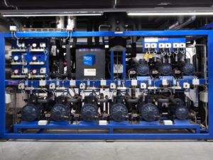 Die CO2-Boosteranlage ist das Herzstück einer mit Ejektor-Technologie ausgerüsteten zentralen Kälteanlage. (Foto: Frigo-Consulting)