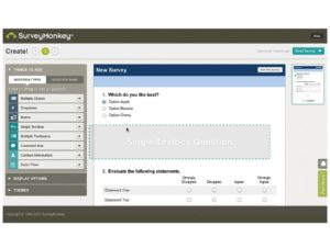 Ein anderes Beispiel für Kundenbewertungsportale: Surveymonkey