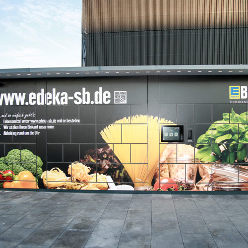 Die Abholstation für online bestellte Lebensmittel (Foto: Photo Sexauer München)
