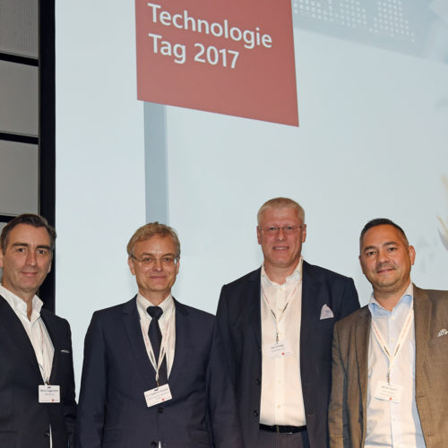 CIO-Runde: Markus Guggenbühler (Manor), Dr. Friedhelm Rudolph (Poco), Olaf Schrage (Deichmann), Michael Feurich (Gerry Weber)