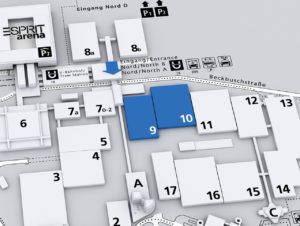 Die EuroCIS 2018 findet in den Hallen 9 und 10 der Messe Düsseldorf statt. (Grafik: Messe Düsseldorf)