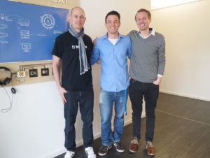 Das Team vom Hybris Lab (v.l.n.r.): Sven Haiges, Nick Wood und Christian Neeb